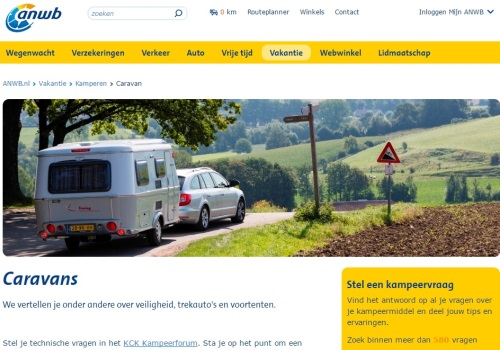 SEO-teksten ANWB Caravans 